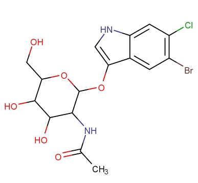 5-溴-6-氯-3-吲哚-2-乙酰氨基-2-脱氧-β-D-吡喃葡萄糖苷；5609-91-6