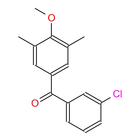 (3-氯苯基)(4-甲氧基-3,5-二甲基苯基)甲酮 61259-85-6