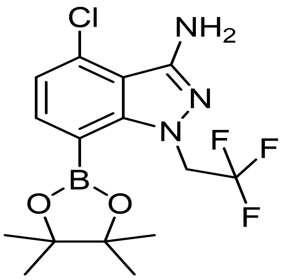 4-氯-7-(4,4,5,5-四甲基-1,3,2-二氧杂硼烷-2-基)-1-(2,2,2-三氟乙基)-1H-吲唑-3-胺