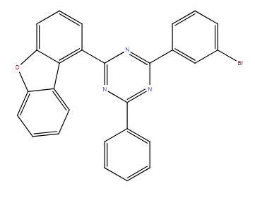 2-(3-bromophenyl)-4-(dibenzo[b,d]furan-1-yl)-6-phenyl-1,3,5-triazine