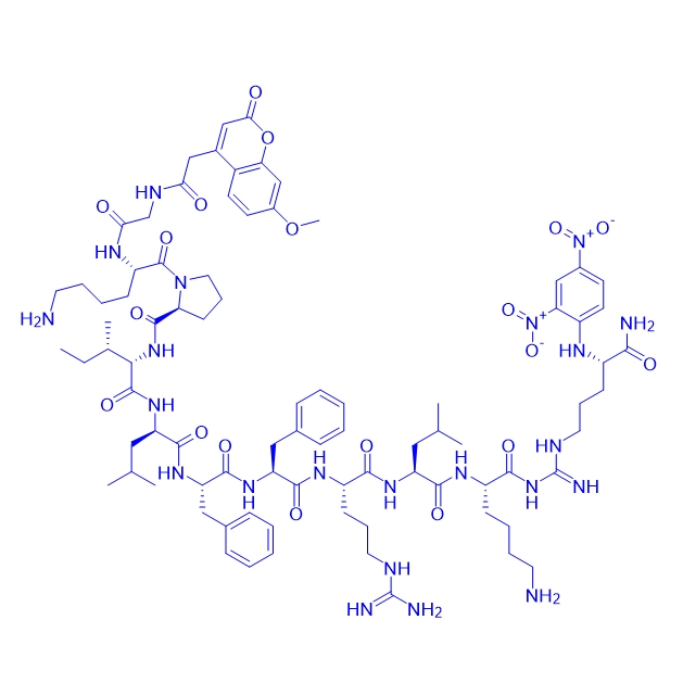 Mca-Gly-Lys-Pro-Ile-Leu-Phe-Phe-Arg-Leu-Lys(Dnp)-D-Arg-NH2/839730-93-7/荧光底物Mca-Gly-Lys-Pro-Ile-Leu-Phe-Phe-Arg-Leu-Lys(Dnp)-D-Arg-NH2