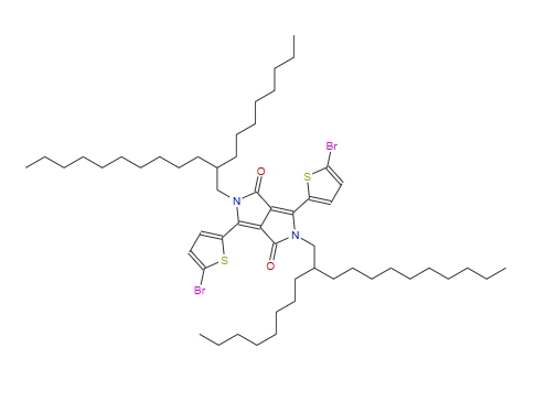 3,6-双(5-溴噻吩-2-基)-2,5-双(2-辛基十二烷基)吡咯并[3,4-C]吡咯-1,4(2H,5H)二酮 1260685-63-9