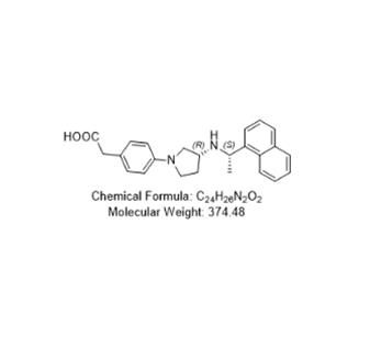 2-(4-((R)-3-(((S)1-(萘-1-基)乙基)氨基)吡咯烷-1-基)苯基)乙酸