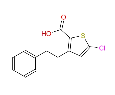 5-氯-3-苯乙基噻吩-2-羧酸 74168-80-2