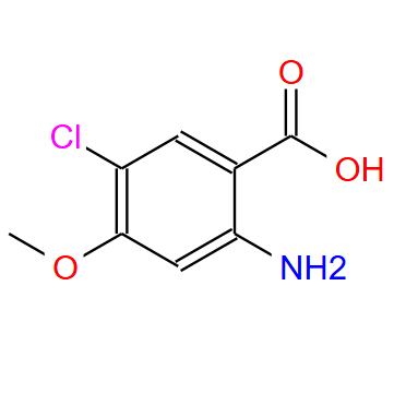 2-氨基-5-氯 -4-甲氧基苯甲酸；79025-82-4