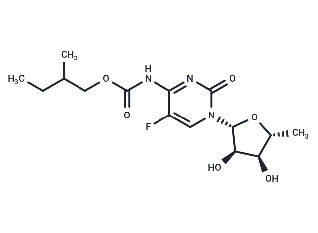 化合物 5’-Deoxy-5-fluoro-N4-[(2-methylbutoxy)carbonyl]cytidine|TNU1097|TargetMol
