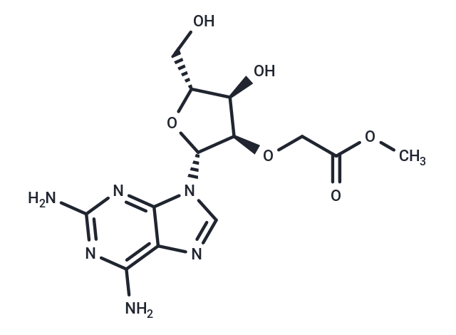 化合物 2-Amino-2’-O-(2-methoxy-2-oxoethyl)adenosine|TNU0192|TargetMol