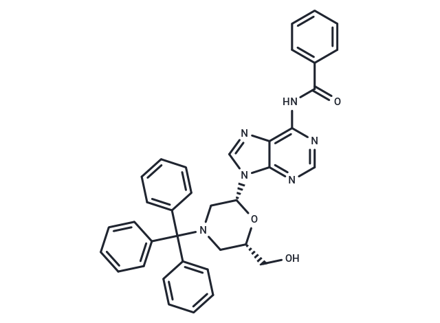 化合物 N6-Benzoyl-7’-OH-N-trityl morpholino adenosine|TNU0644|TargetMol