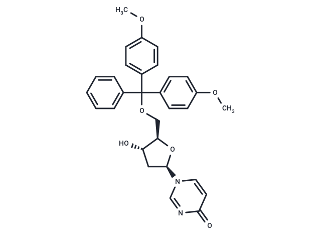 化合物 2-Deoxy-2’-deoxy-5’-(4,4’-dimethoxytrityl)uridine|TNU1565|TargetMol