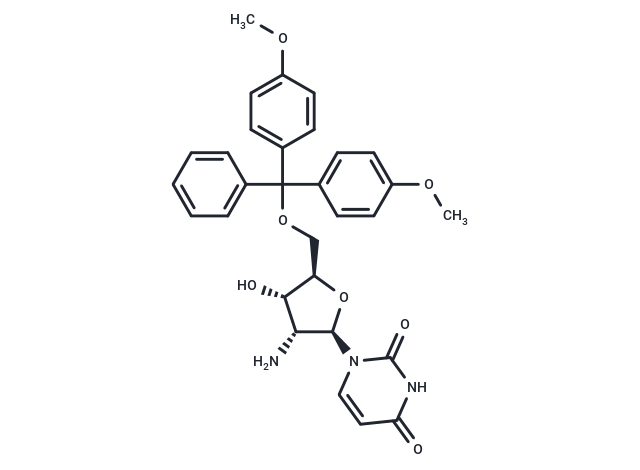 化合物 2’-Amino-2’-deoxy-5’-O-(4,4’-dimethoxytrityl)uridine|TNU0970|TargetMol