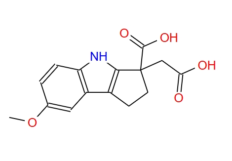 Cyclopent[b]indole-3-acetic acid, 3-carboxy-1,2,3,4-tetrahydro-7-methoxy- 1206125-22-5