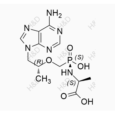 替诺福韦艾拉酚胺杂质63	(S)-2-(((S)-((((R)-1-(6-amino-9H-purin-9-yl)propan-2-yl)oxy)methyl)(hydroxy)phosphoryl)amino)propanoic acid