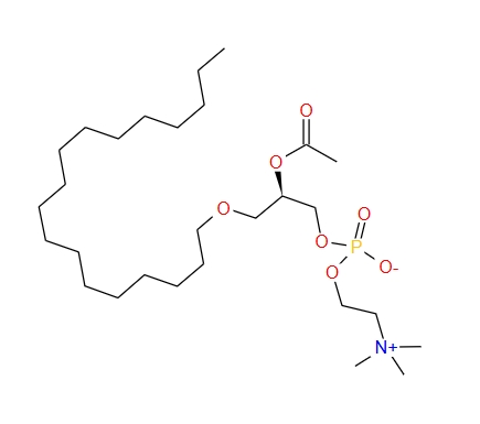 1-O-十八烷基-2-乙酰基-sn-甘油-3-磷酸胆碱 74389-69-8