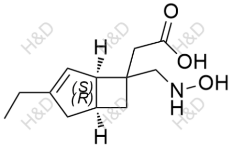 2-((1R,5S)-3-ethyl-6-((hydroxyamino)methyl)bicyclo[3.2.0]hept-3-en-6-yl)acetic acid	米诺巴林杂质29	