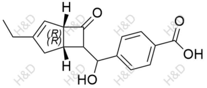 4-(((1R,5R)-3-ethyl-7-oxobicyclo[3.2.0]hept-2-en-6-yl)(hydroxy)methyl)benzoic acid	米诺巴林杂质35	