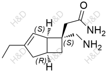 2-((1R,5S,6S)-6-(aminomethyl)-3-ethylbicyclo[3.2.0]hept-3-en-6-yl)acetamide	米诺巴林杂质41	