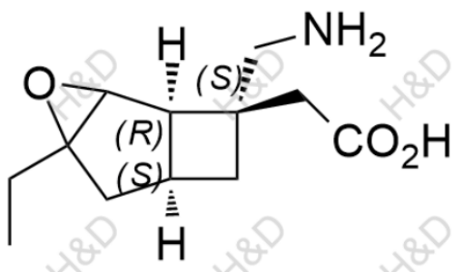 2-((1R,6S,8S)-8-(aminomethyl)-4-ethyl-3-oxatricyclo[4.2.0.02,4]octan-8-yl)acetic acid	米诺巴林杂质64	
