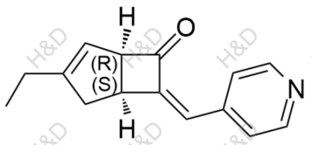 (1S,5R,Z)-3-ethyl-7-(pyridin-4-ylmethylene)bicyclo[3.2.0]hept-3-en-6-one	米诺巴林杂质67	