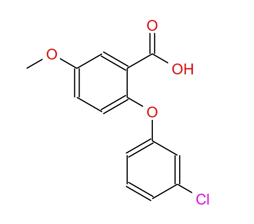 2-(3-氯苯氧基)-5-甲氧基苯甲酸 86456-12-4
