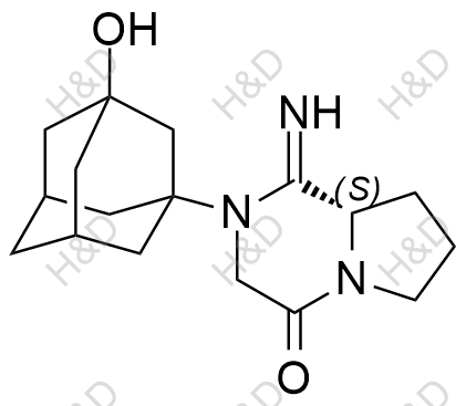 (S)-2-((1r,3R,5R,7S)-3-hydroxyadamantan-1-yl)-1-iminohexahydropyrrolo[1,2-a]pyrazin-4(1H)-one	维格列汀杂质35	