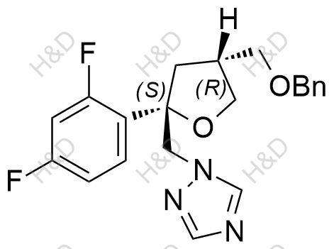 1-(((2S,4R)-4-((benzyloxy)methyl)-2-(2,4-difluorophenyl)tetrahydrofuran-2-yl)methyl)-1H-1,2,4-triazole	泊沙康唑杂质82	