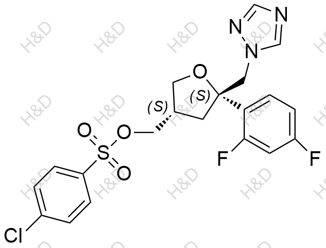 ((3S,5S)-5-((1H-1,2,4-triazol-1-yl)methyl)-5-(2,4-difluorophenyl)tetrahydrofuran-3-yl)methyl 4-chlorobenzenesulfonate	泊沙康唑杂质126