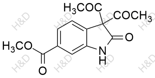 methyl 3,3-diacetyl-2-oxoindoline-6-carboxylate	尼达尼布杂质36	