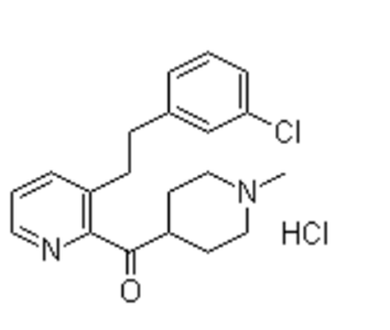 (1-甲基-4-哌啶基)[3-[2-(3-氯苯基)乙基]吡啶-2-基]甲酮盐酸盐