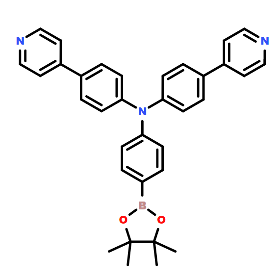 4-(pyridin-4-yl)-N-(4-(pyridin-4-yl)phenyl)-N-(4-(4,4,5,5-tetramethyl-1,3,2-dioxaborolan-2-yl)phenyl)aniline 3055960-10-3