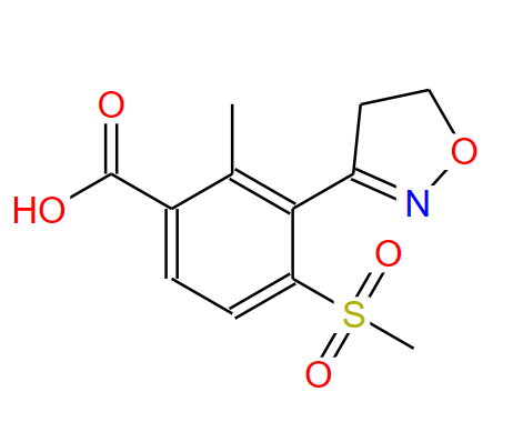 3-(4,5-二氢-3-异恶唑基)-2-甲基-4-(甲基磺酰基)苯甲酸 223646-24-0