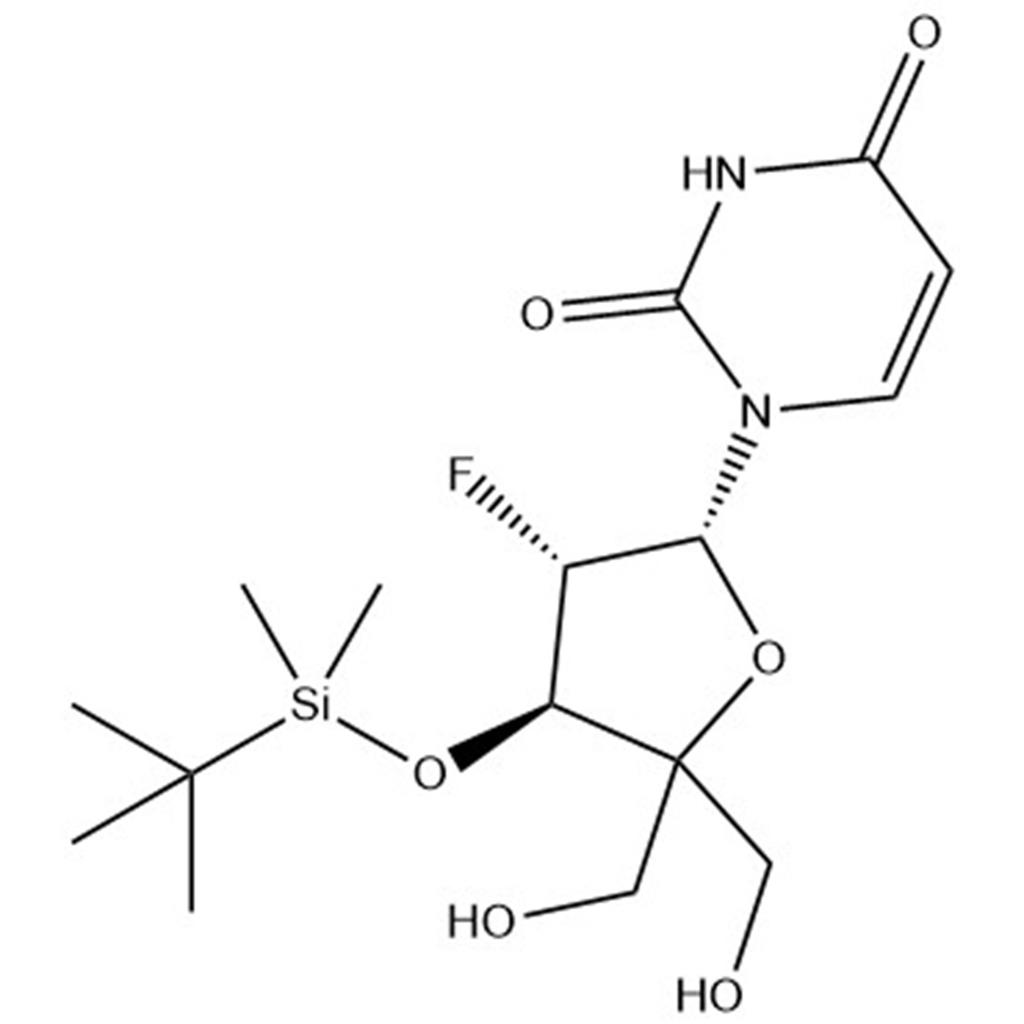 1-[2-Deoxy-3-O-[(1,1-dimethylethyl)dimethylsilyl]-2-fluoro-4-C-(hydroxymethyl)-β-D-threo-pentofuranosyl]-2,4(1H,3H)-pyrimidinedione