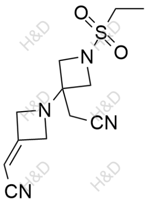 2-(3'-(cyanomethyl)-1'-(ethylsulfonyl)-[1,3'-biazetidin]-3-ylidene)acetonitrile	巴瑞替尼杂质76