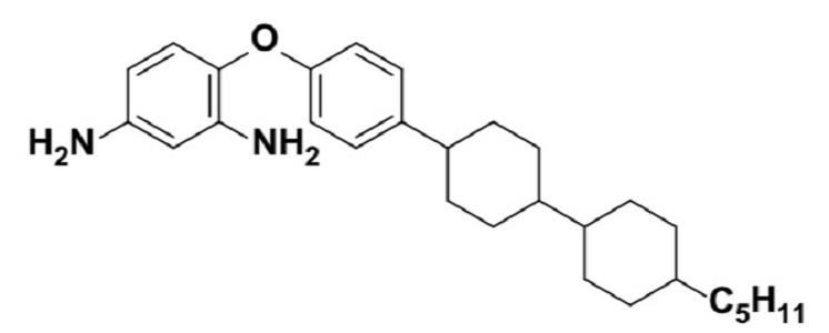 高性能聚酰亚胺单体-4-(4-(4'-戊基-[1,1'-双(环己基)])苯氧基)-1,3-二胺(ET-PCC5)) 