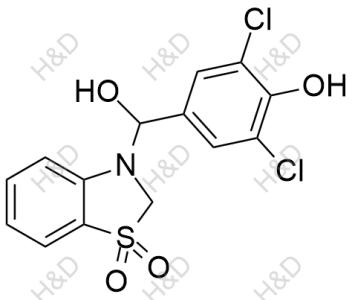 3-((3,5-dichloro-4-hydroxyphenyl)(hydroxy)methyl)-2,3-dihydrobenzo[d]thiazole 1,1-dioxide	多替诺德杂质4