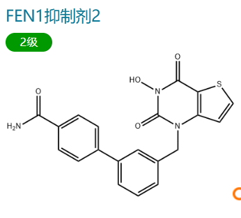 3'-((3-Hydroxy-2,4-dioxo-3,4-dihydrothieno[3,2-d]pyrimidin-1(2H)-yl)methyl)-[1,1'-biphenyl]-4-carboxamide , FEN1-IN-2