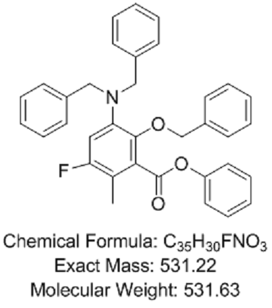 2-(苄氧基)-3-(苄基氨基)-5-氟-6-甲基苯甲酸