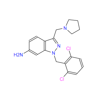 315203-39-5；1-(2,6-二氯苄基)-3-(吡咯烷-1-基甲基)-1H-吲唑-6-胺；1-(2,6-Dichlorobenzyl)-3-(pyrrolidin-1-ylmethyl)-1H-indazol-6-amine