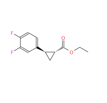 1006376-61-9；(1R,2R)-2-(3,4-二氟苯基)环丙烷羧酸乙酯；(1R,2R)-ethyl2-(3,4-difluorophenyl)cyclopropane carboxylate