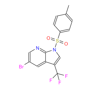 1207625-37-3；5-溴-1-甲苯磺酰基-3-(三氟甲基)-1H-吡咯并[2,3-B]吡啶；1H-Pyrrolo[2,3-b]pyridine, 5-broMo-1-[(4-Methylphenyl)sulfonyl]-3-(trifluoroMethyl)-