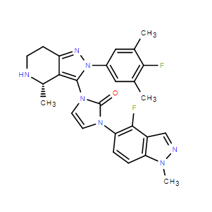 (S)-1-(4-氟-1-甲基-1H-吲唑-5-基)-3-(2-(4-氟-3,5-二甲基苯基)-4-甲基-4,5,6,7-四氢-2H-吡唑并[4,3-c]吡啶-3-基)-1,3-二氢-2H-咪唑-2-酮