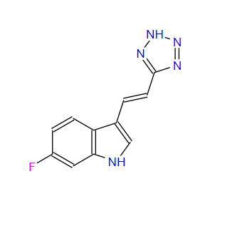 1316695-35-8；(E)-3-(2-(1H-四氮唑-5-基)乙烯基)-6-氟-1H-吲哚；(E)-3-(2-(1H-tetrazol-5-yl)vinyl)-6-fluoro-1H-indole