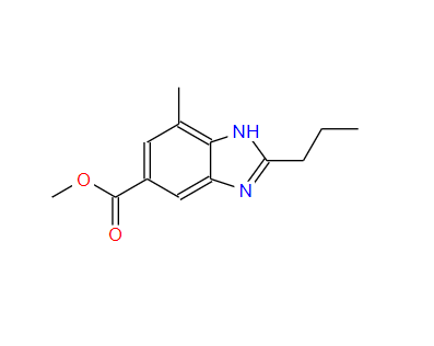 152628-00-7；4-甲基-2-丙基-1H-苯并咪唑-6-甲酸甲酯；7-METHYL-2-PROPYL-1H-BENZOIMIDAZOLE-5-CARBOXYLIC ACID METHYL ESTER