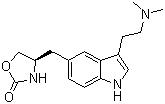 CAS 登录号：139264-17-8, 佐米曲普坦, 佐米曲坦, (S)-4-[3-[2-(二甲胺基)乙基]-1H-吲哚-5-甲基]-2-噁唑烷酮