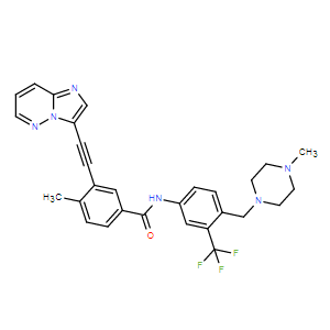 3-(咪唑并[1,2-b]哒嗪-3-基炔基)-4-甲基-N-(4-((4-甲基哌嗪-1-基)甲基)-3-(三氟甲基)苯基)苯甲酰胺