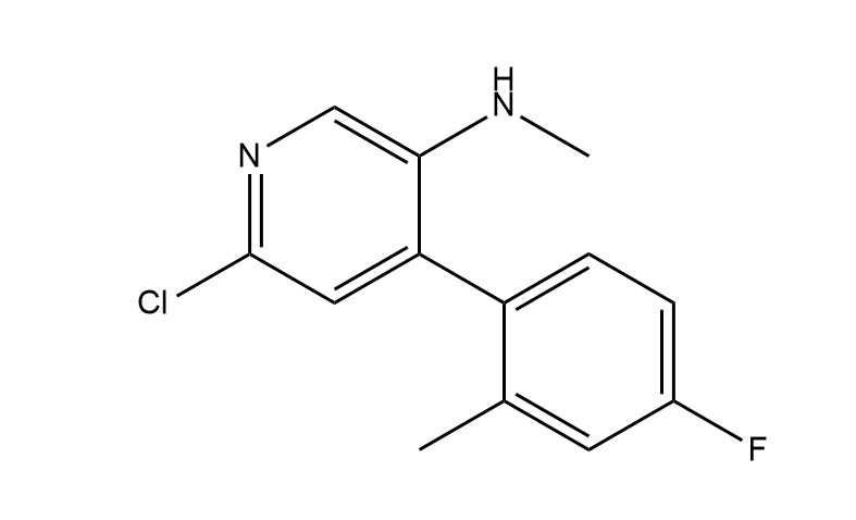 2-氯-4-(4-氟-2-甲基苯基)-5-(甲基氨基)吡啶