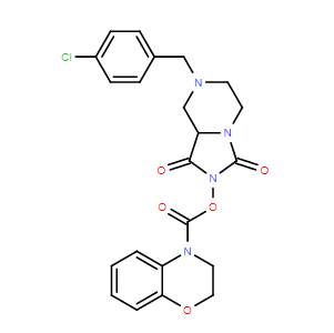7-(4-氯苄基)-1,3-二氧代六氢咪唑并[1,5-a]吡嗪-2(3H)-基 2H-苯并[b][1,4]恶嗪-4(3H)-羧酸酯