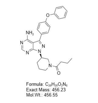 1-[(3R)-3-[4-氨基-3-4-(苯氧基苯基)-1H-吡唑并[3,4-d]嘧啶-1-基]-1-哌啶基]-1-丁酮