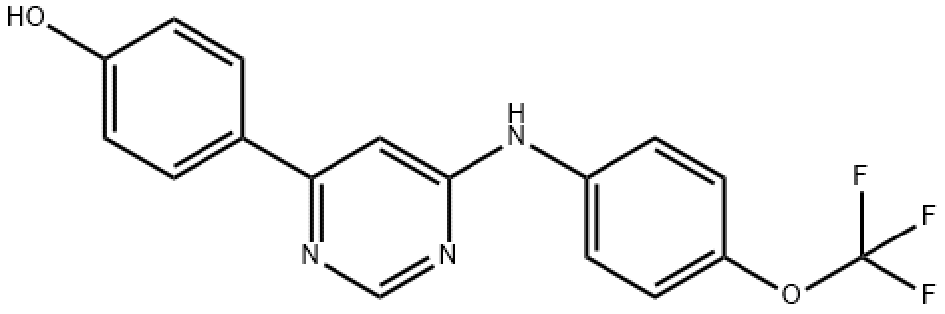 4-(6-((4-(三氟甲氧基)苯基)氨基)嘧啶-4-基)苯酚