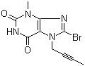 CAS 登录号：666816-98-4, 8-溴-7-(2-丁炔基)-3,7-二氢-3-甲基-1H-嘌呤-2,6-二酮, 8-溴-7-(2-丁炔基)-3-甲基黄嘌呤