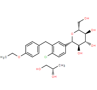 (2S,3R,4R,5S,6R)-2-(4-氯-3-(4-乙氧基苄基)苯基)-6-(羟甲基)四氢-2H-吡喃-3,4,5-三醇,(S)-丙烷-1,2-二醇,水(1:1:1)